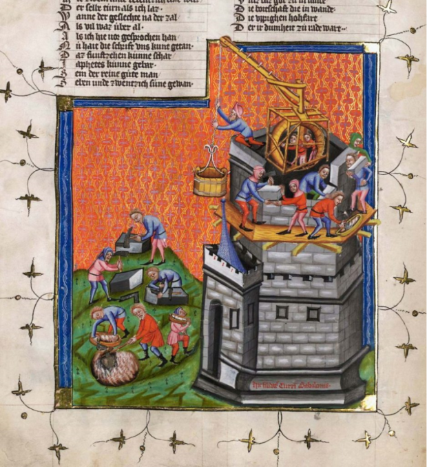 Abb 3: Turmbau zu Babel, Weltchronik von Ems